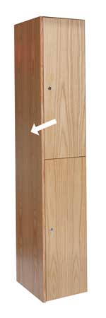 Locker End Panel,wood,d 18 In,h 72 In (1