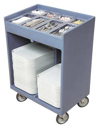 Tray And Silver Cart, 500 Cap, Blue (1 U