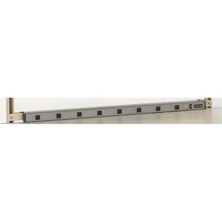 Power Strip,60 W X 2 D X 2 In. H,beige (