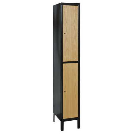 Wrdrb Lockr,solid,1 Wd,2 Tier,wood/black