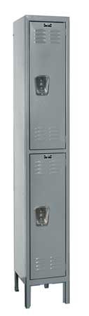 Wardrobe Locker,lvrd,1 Wide, 2 Tier,gray