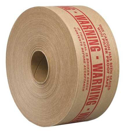 Carton Tape,paper,brown/red,3inx450ft (1