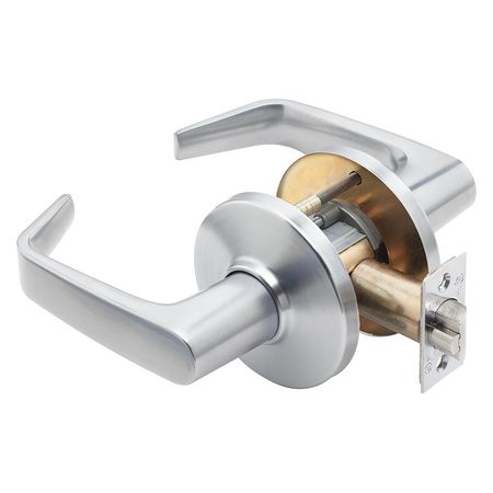 Door Lever Lockset,2-3/4" Strike Dim (1