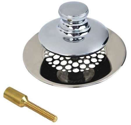 Drainstopper,dia.2-7/8",plstic,ss,chrome