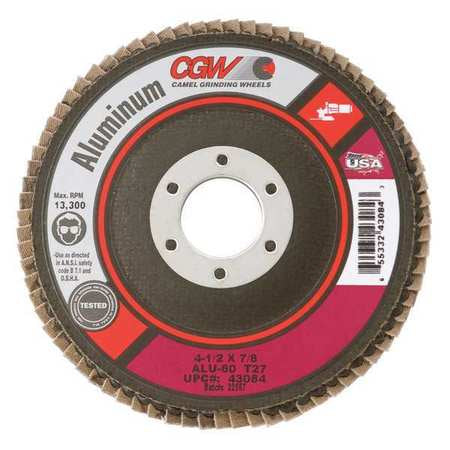 Flap Disc,alum,t27, 60 Grit (2 Units In