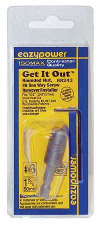 One Way Screw Remover,no.6 (1 Units In E