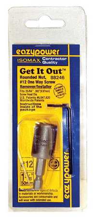 One Way Screw Remover,no.12 (1 Units In