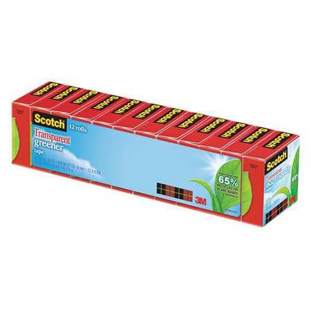 Greener Transparent Tape,3/4x900in,pk12