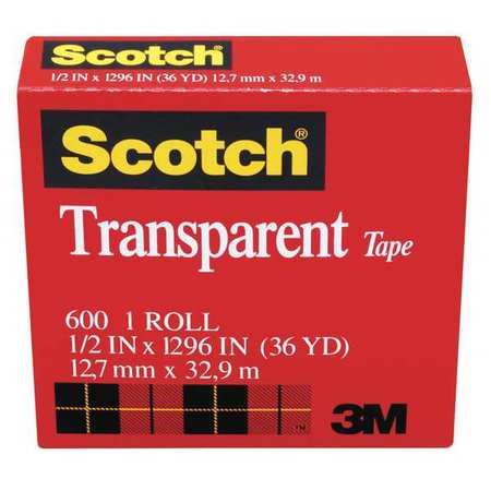 Transparent Tape,1/2 X 1296 In. (1 Units