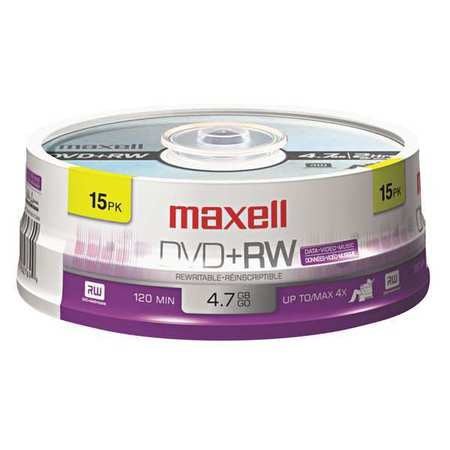 Dvd+rwdiscs,4.7gb,4x,spindle,15,pk15 (1