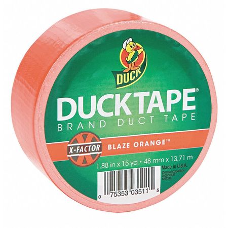 Duct Tape,1.88 In.x15 Yd.,orange (1 Unit