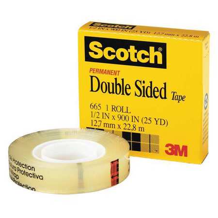 Double Sided Tape,1/2 X 900 In. (1 Units