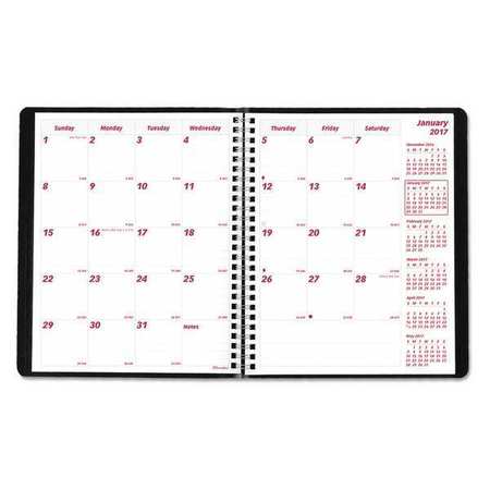 Appointment Book,8-7/8x7-1/8 In.,black (