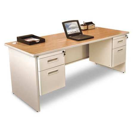 Double Pedestal Desk,72x30" (1 Units In