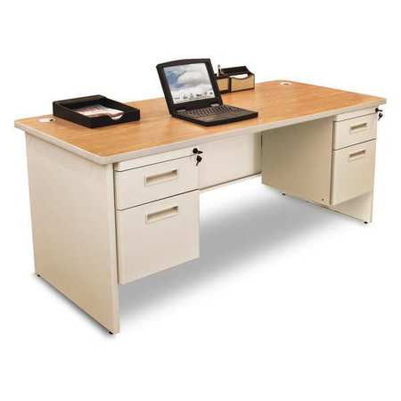 Double Pedestal Desk,60x30" (1 Units In