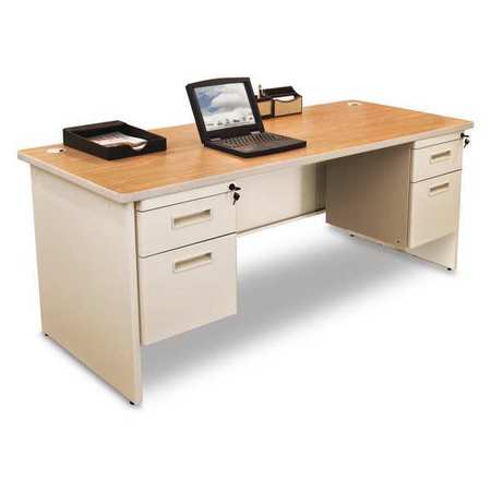 Double Pedestal Desk,66x30" (1 Units In