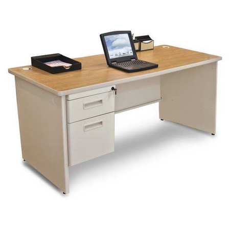 Single Pedestal Desk,66x30" (1 Units In