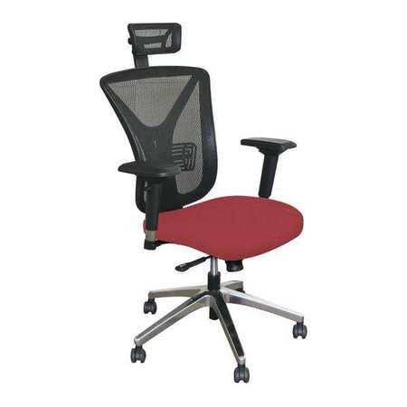 Executive Mesh Chair,raspberry/chrome (1