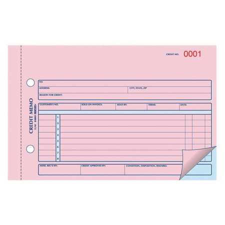 Credit Memo Book,carbonless Triplicate (