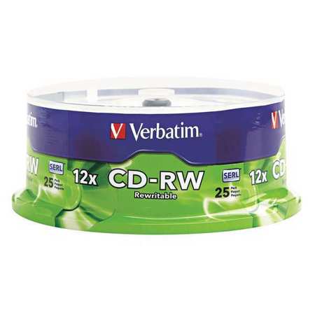 Cd-rw Disc,700mb/80min,4x/12x,spndl,pk25