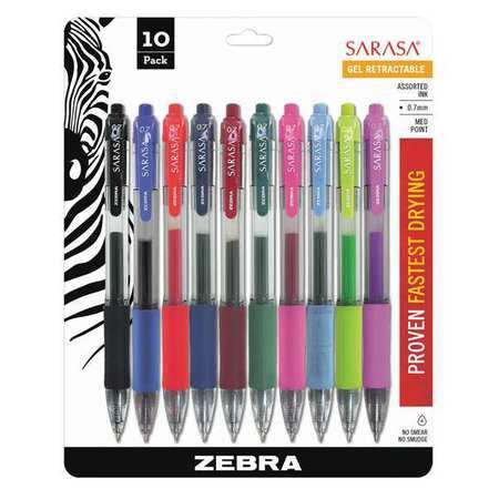 Sarasa Gel Pen,assorted,medium,pk10 (1 U