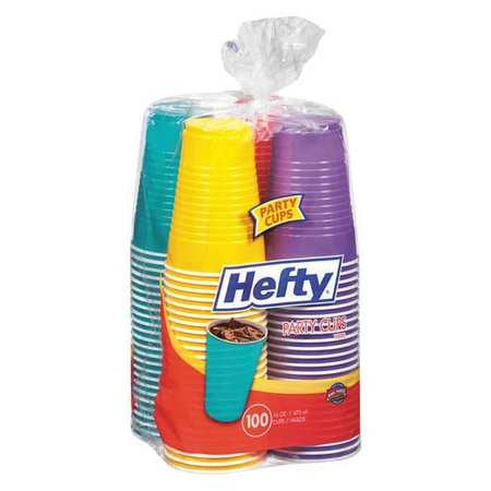 Hefty Plastic Cups,16 Oz.,assorted,pk100