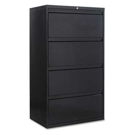 Lateral File Cabinet,4 Drawer,30",black