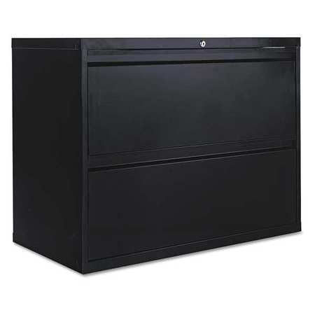 Lateral File Cabinet,2 Drawer,36",black