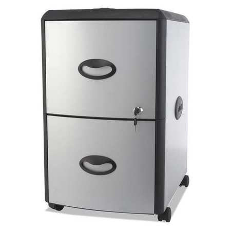 File,cabinet,2 Drawer,black/silver (1 Un