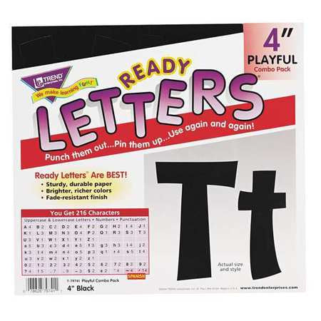 Letter,upper/lowercase Combo,black,pk216