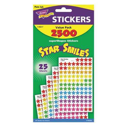 Stickers,star Smiles,assorted,pk2500 (1