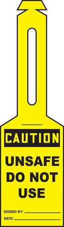 Loop N Strap Caution Tag,5.25x3.25,pk25