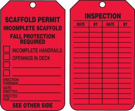 Permit Tag,5-3/4 X 3-1/4,pk25 (1 Units I