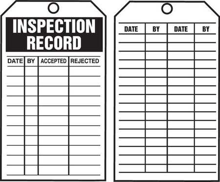 Inspection Tag By The Roll,6.25x3,pk100