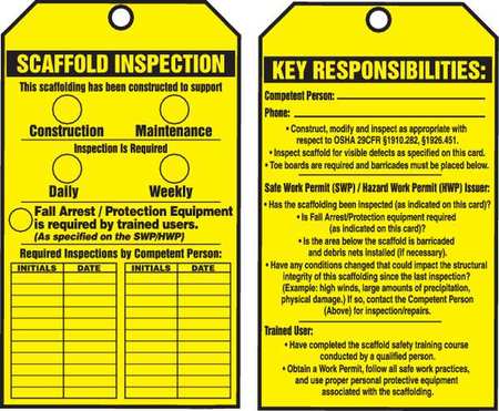 Inspection Tag,roll,6-1/4 X 3,pk100 (1 U