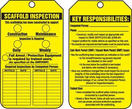 Inspection Tag,5-3/4 X 3-1/4,pk25 (1 Uni