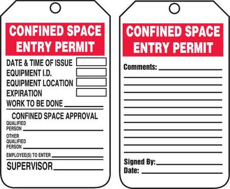 Permit Tag,5-3/4 X 3-1/4,pk25 (1 Units I