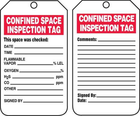 Inspection Tag,5-3/4 X 3-1/4,pk25 (1 Uni