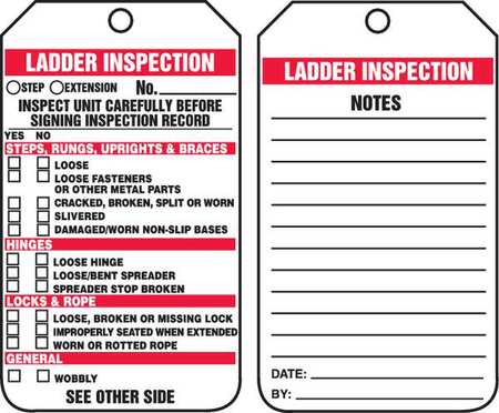 Inspection Tag,5-3/4 X 3-1/4,pk25 (1 Uni