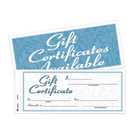 Gift Cert Book,carbonless,white (1 Units