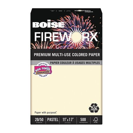 Colored Paper,20lb.,11x17,ivory,pk500 (1