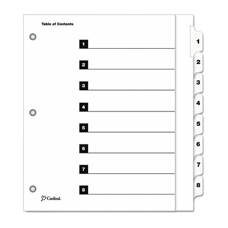 Cardinal Onestep Index System,8-tab, (1