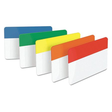 File Tabs,2x1 1/2,assorted Primary,pk30