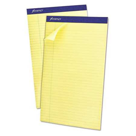 Legal/margin Rule Pad,canary,pk12 (1 Uni