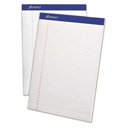 Narrow Rule Pad,perforated,white,pk12 (1