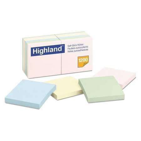 Note,highland,3"x3",assortd,pk12 (1 Unit