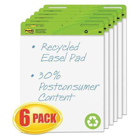 Pad,easel,25"x30",recycl Vp,white,pk6 (1