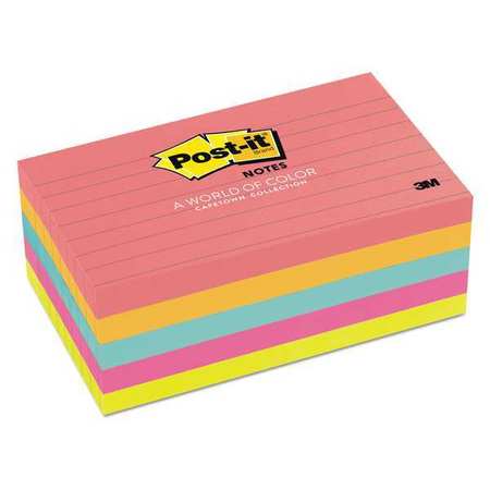 Note,post-it3"x5"ruled,ast,pk5 (1 Units