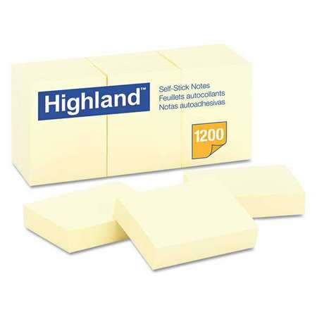 Note,hlnd,1.5"x2",yellow,pk12 (1 Units I