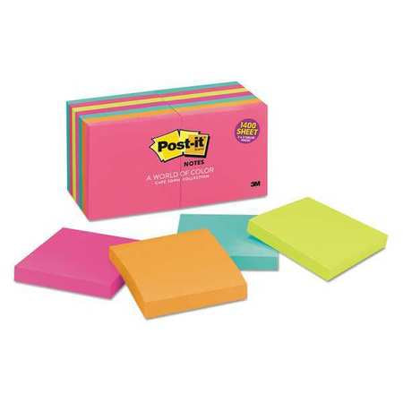 Pad,post-it Note3"x3",neon,pk14 (1 Units